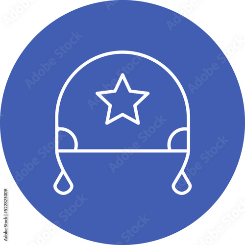 Earflaps Line Two Color Icon
