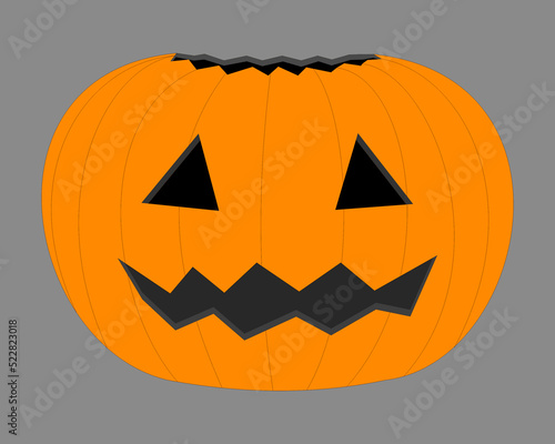 Halloween pumpkin. Background is transparent; easily removed in Photoshop.
