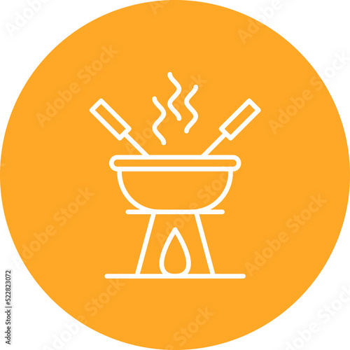 Fondue Line Two Color Icon