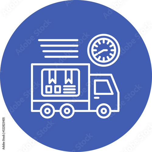 Delivery Service Line Two Color Icon