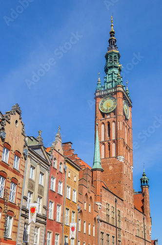 Tower of the historic main town hall building in Gdansk, Poland