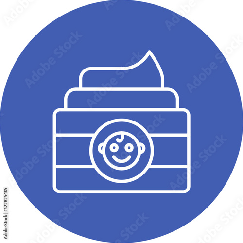 Baby Cream Line Two Color Icon