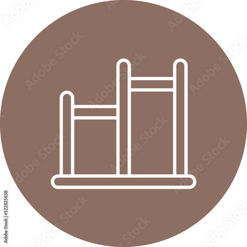 Chin Ups Line Two Color Icon