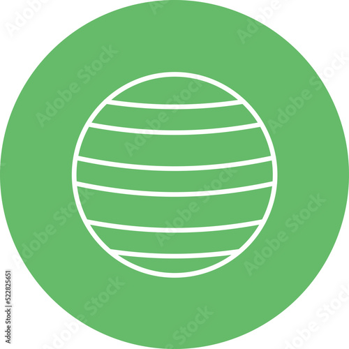 Fitball Line Two Color Icon