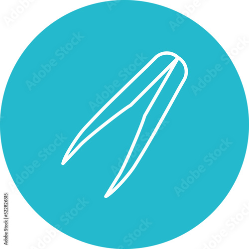 Tweezers Line Two Color Icon