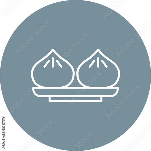 Dumplings Line Two Color Icon