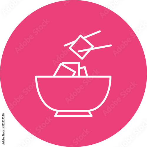 Poke Food Line Two Color Icon