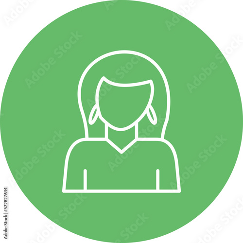 Actress Line Two Color Icon