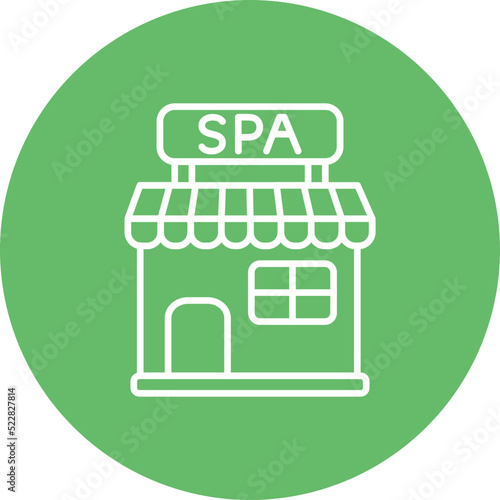 Spa Center Line Two Color Icon