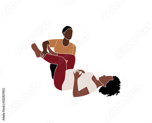 Doula an experienced medical assistant for a pregnant woman