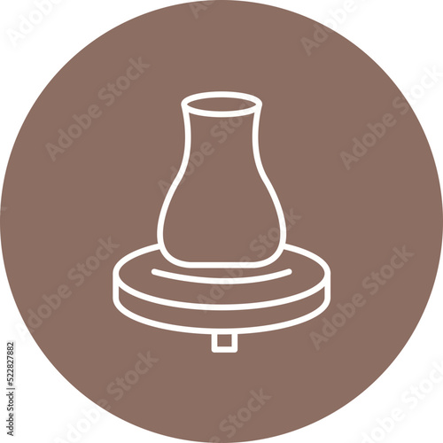 Potter Wheel Line Two Color Icon