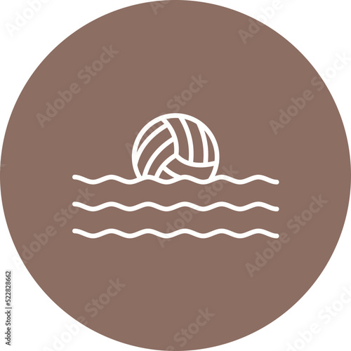 Waterpolo Line Two Color Icon