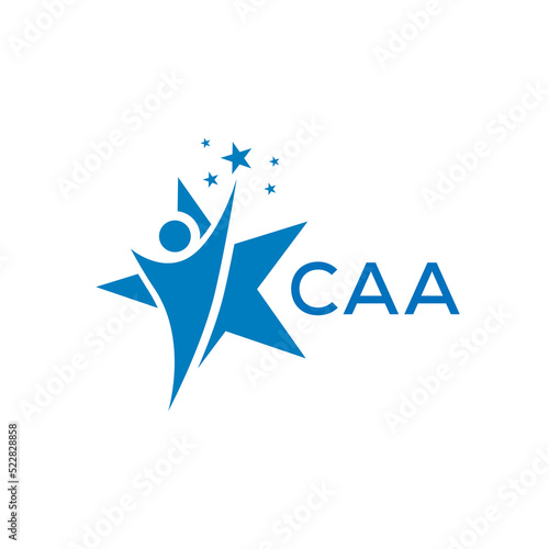 CAA Letter logo white background .CAA Business finance logo design vector image in illustrator .CAA letter logo design for entrepreneur and business.
 photo