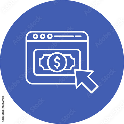 Pay Per Click Line Two Color Icon
