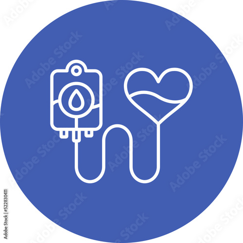 Blood Donation Line Two Color Icon