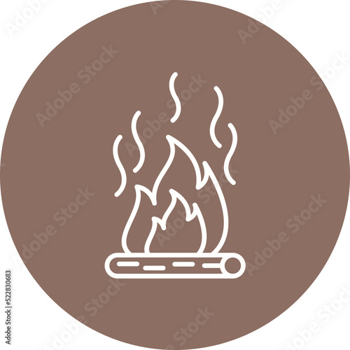Fire Pollution Line Two Color Icon