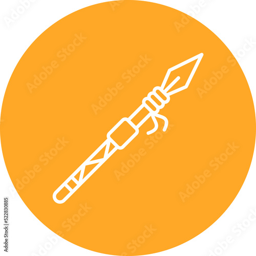 Spear Line Two Color Icon