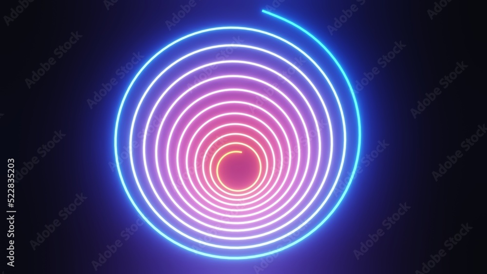 Abstract colorful neon glowing light background. Speed light illuminated. Florescent on the dark scene. Curvy moving line shape. 3D render. Abstract colorful neon glowing light background. Speed light illuminated. Florescent on the dark scene. Curvy moving line shape. 3D render.