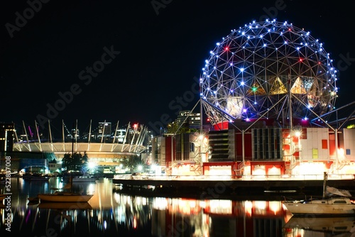 Vancouver , BC , city streets at night.2022 08 09