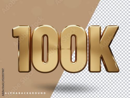 100k follower text effect