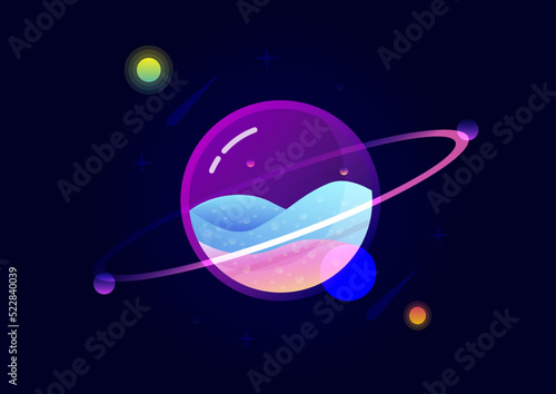 Glass planet in the space