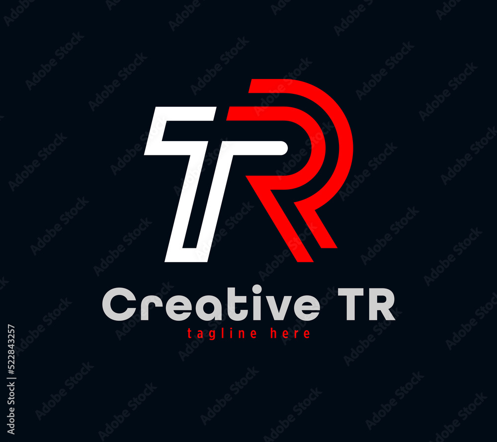 Creative T and R letter combination logo design. Linear animated corporate sports logo. Unique custom minimal design template vector illustration. Creative T and R letter combination logo design. Linear animated corporate sports logo. Unique custom minimal design template vector illustration.