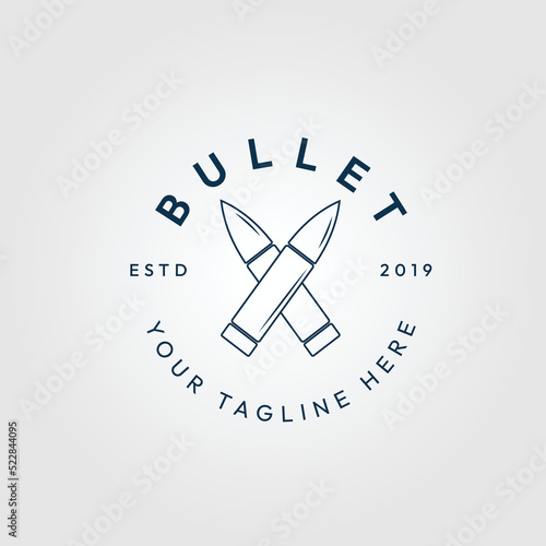 bullet line art logo, icon and symbol, vector illustration design