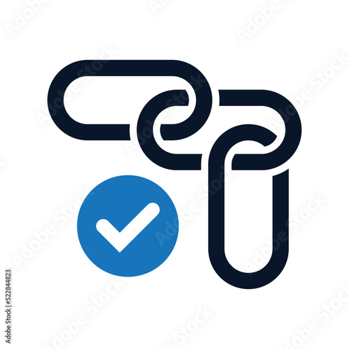 Backlink Checker icon. Simple editable vector graphics.