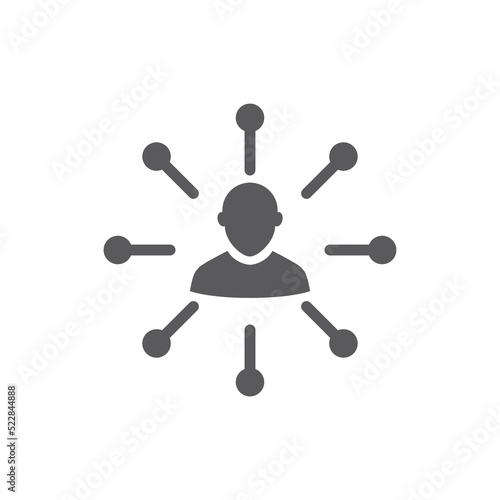 Icon Depicting Infected People Using Contact Tracing to Contain the Spread of the CoronaVirus. Contact Tracing Covid-19 concept.