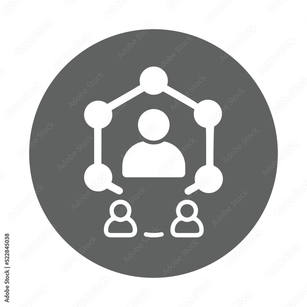 Communities networks icon. Gray vector graphics. Communities networks icon. Gray vector graphics.