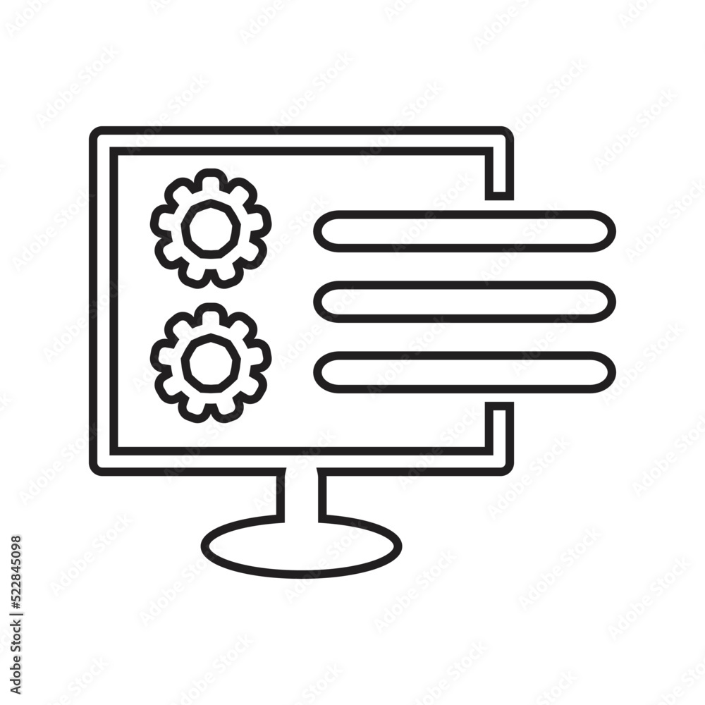 Content management line icon. Outline vector. Content management line icon. Outline vector.