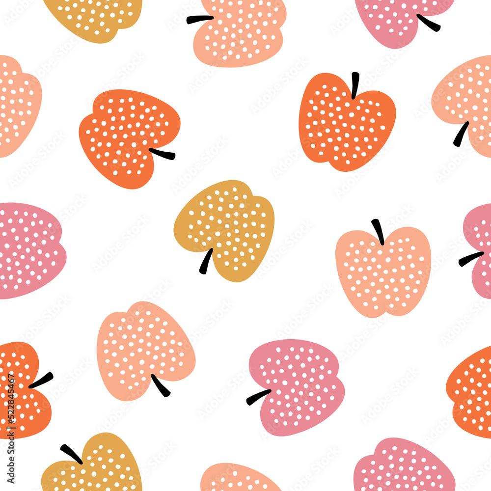 Seamless pattern with colorful apples Seamless pattern with colorful apples