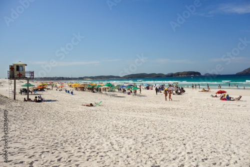 clear summer day at Praia do Forte in Cabo Frio, Rio de Janeiro, Brazil