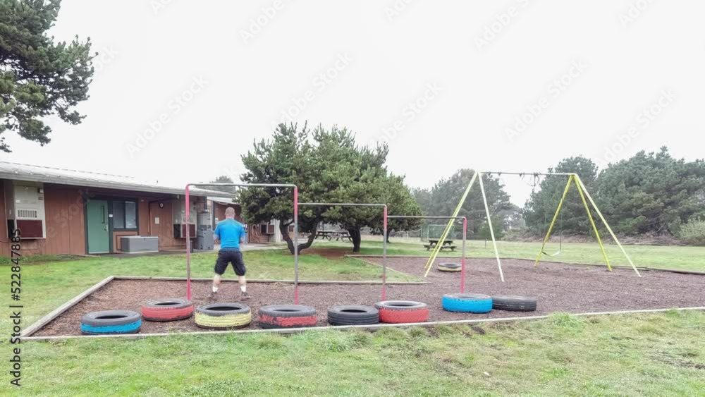 Man Exercising Push Ups Pull Ups Squats Crossfit Timelapse Man Exercising Push Ups Pull Ups Squats Crossfit Timelapse