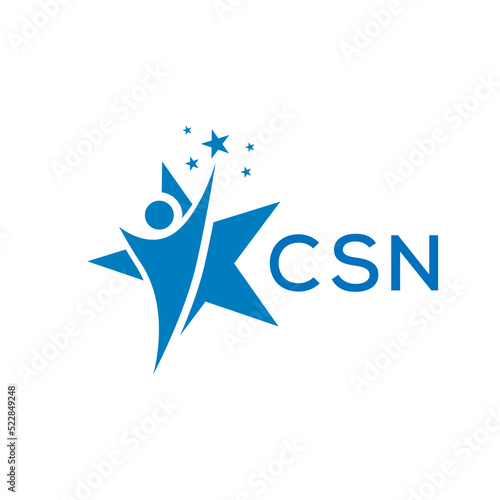 CSN Letter logo white background .CSN Business finance logo design vector image in illustrator .CSN letter logo design for entrepreneur and business.
 photo