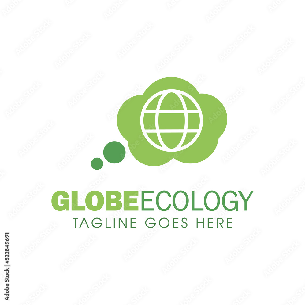 Globe Earth Ecology Logo Sign Globe Earth Ecology Logo Sign