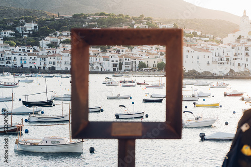 фотографія Encuadre de fotografia típica de postal de Cadaqués, Costa Brava, Cataluña