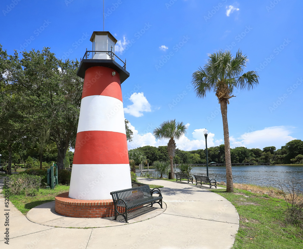 Mount Dora's Lighthouse, a popular tourist attraction. The Lighthouse