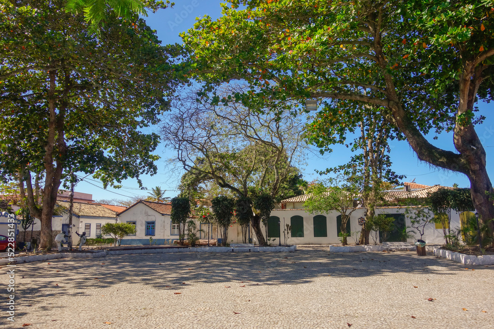 old Passagem neighborhood in downtown of Cabo Frio, Brazil. Ancient architecture old Passagem neighborhood in downtown of Cabo Frio, Brazil. Ancient architecture