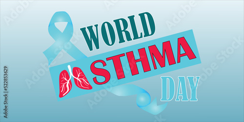 Poster Vector Design For World Asthma Day