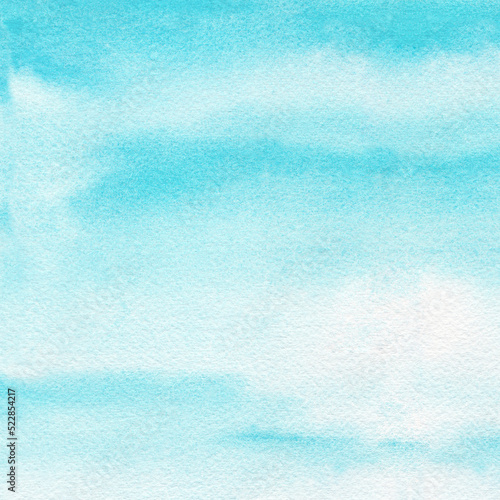 Obraz na płótnie Abstract light blue watercolor hand-painted for background. w salonie