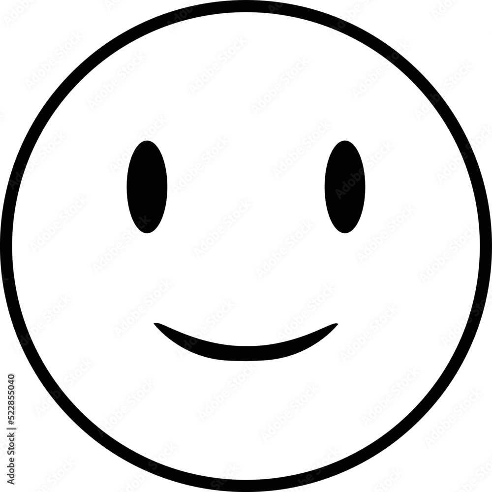 Fototapeta premium Smile icon vector. Face emoticon sign . Happy face symbol