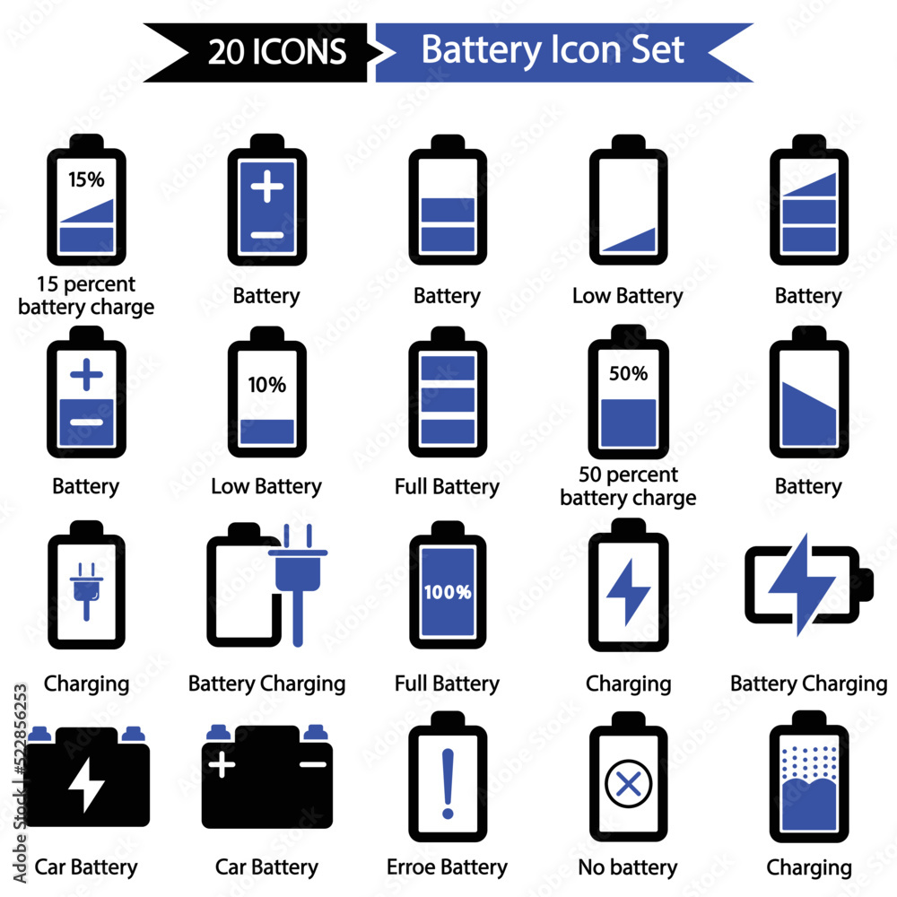 Battery Icon Set Battery Icon Set