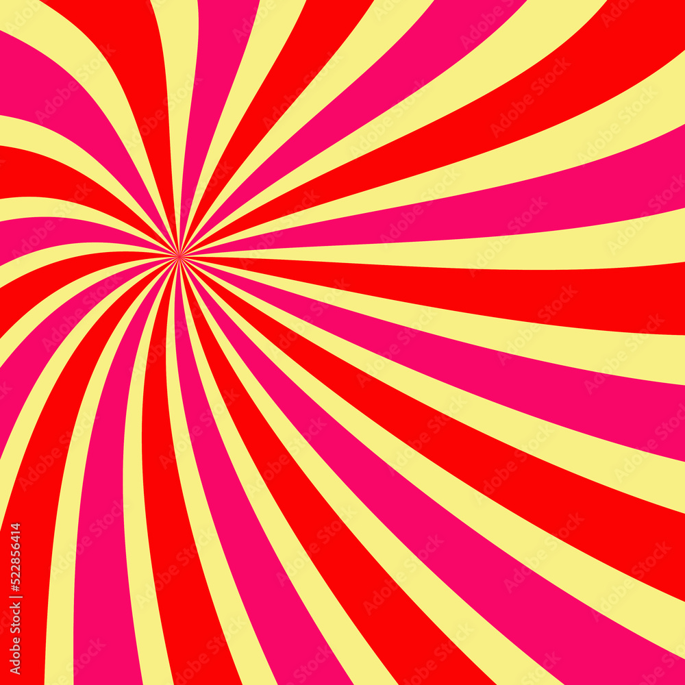 Groovy twisted rainbow background. Twisted and distorted vector illustration in a trendy retro psychedelic style. The aesthetics of the hippies of the 60s, 70s.