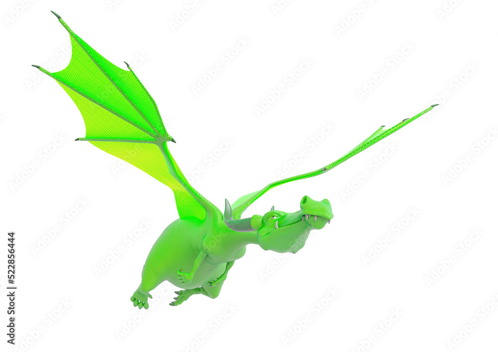 Fototapeta premium strawberry dragon is flying for good