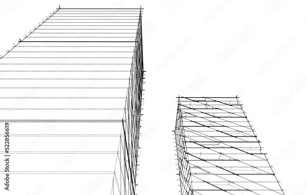 Modern building architectural background vector illustration Modern building architectural background vector illustration