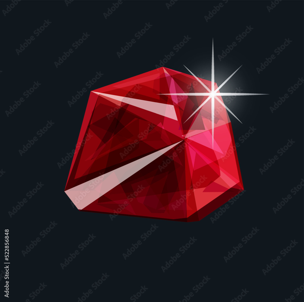 diamond cartoon vector illustration Stock Vector | Adobe Stock