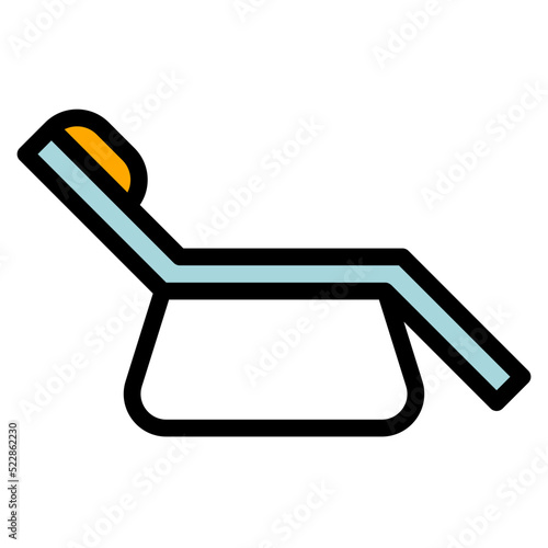 Lounge chair chair rest sleep furniture - filled outline icon