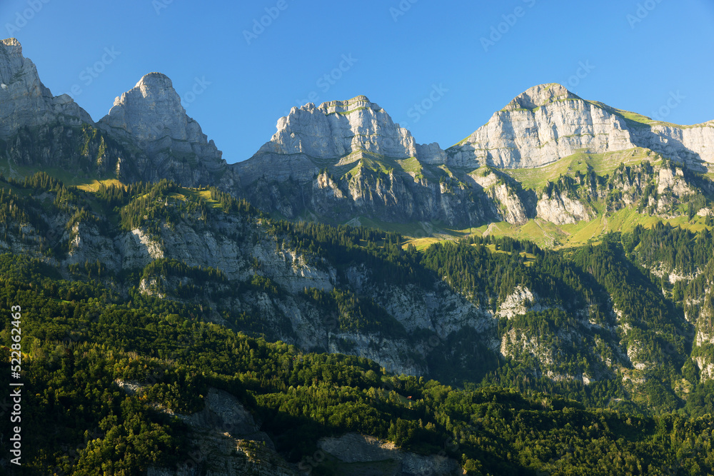 Mountains of Wallensee in Switzerland, Europe