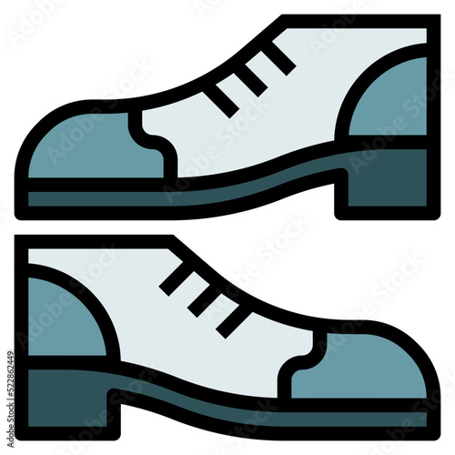 Shoes fashion shoe clothing sportive footwear sports and competition - filled outline icon
